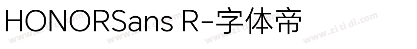 HONORSans R字体转换